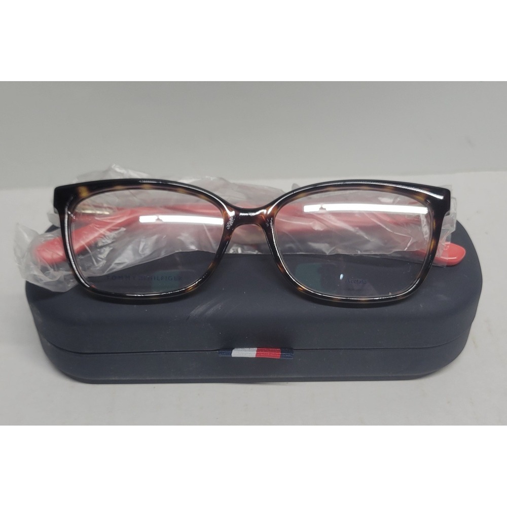 Tommy Hilfiger TH 1492 9N4 Tortoise Pink Rectangular Eyeglasses Frames with Case - Picture 10 of 10